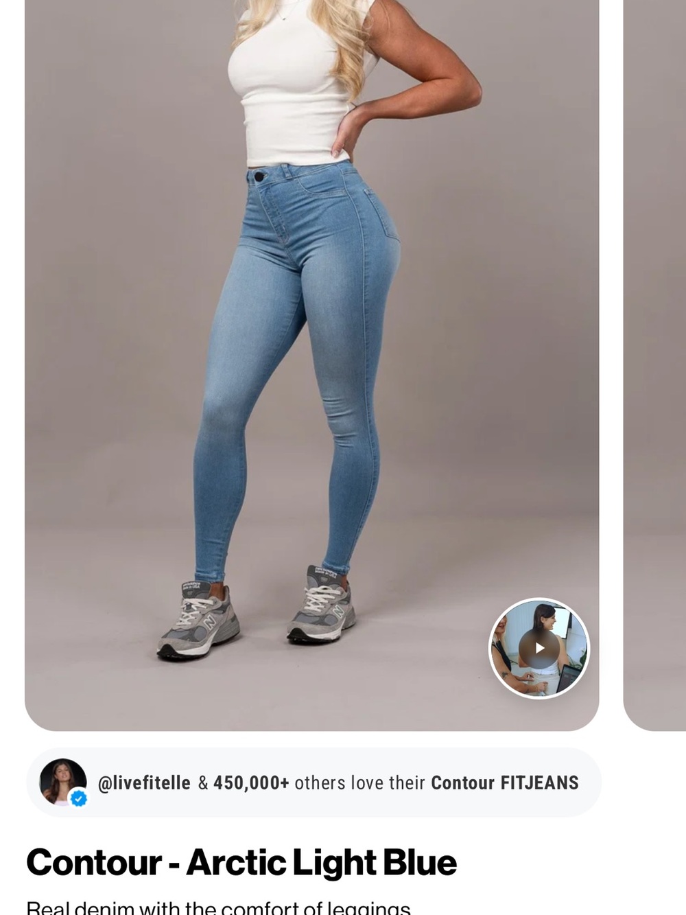 Contour Fit High-Rise Jeggings - Arctic Light Blue - Picture 2 of 9